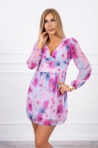 Airy dress with floral motif
