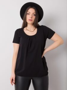 Black cotton blouse size