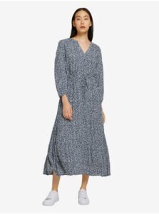 Blue Women's Patterned Midi Dress with Tom