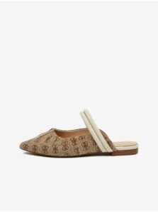 Light Brown Patterned Sandals Guess