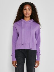 Purple Sweater Hooded Noisy May