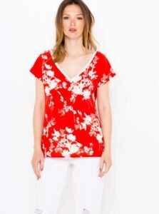 Red Floral T-Shirt CAMAIEU