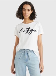 White Women's T-Shirt Tommy Hilfiger