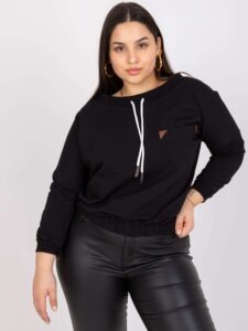 Black short sweatshirt plus size