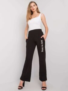 Black simple sweatpants with