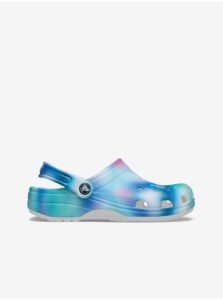 Blue Patterned Slippers Crocs Classic Solarized