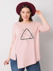 Dusty pink asymmetrical blouse of