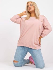 Dusty pink blouse of larger size loose