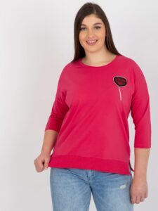 Fuchsia women's blouse plus size