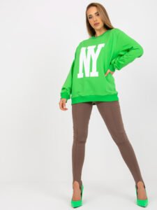 Light green sweatshirt with print
