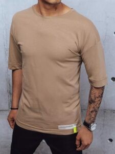 Men's T-shirt with cappuccino patch