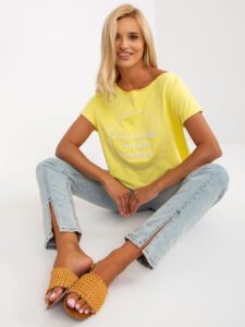One-size yellow blouse of loose cut