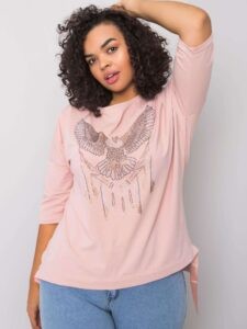Powder pink cotton blouse