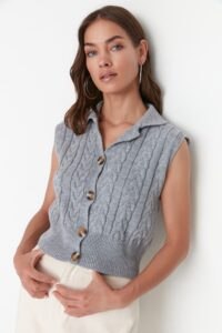 Trendyol Sweater Vest - Gray