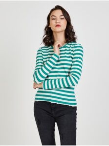 White-green patterned T-shirt ONLY Emma
