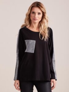 Black oversize blouse with