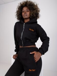 Black tracksuit made of two pieces