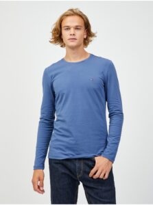 Blue Men's Long Sleeve T-Shirt Tommy