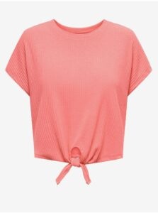 Coral Ribbed T-Shirt with Binding ONLY