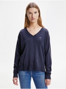 Dark blue women's light sweater Tommy