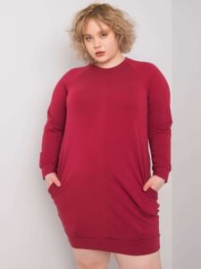 Larger size chestnut dress with