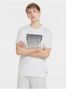 White Men's T-Shirt with Puma Wording