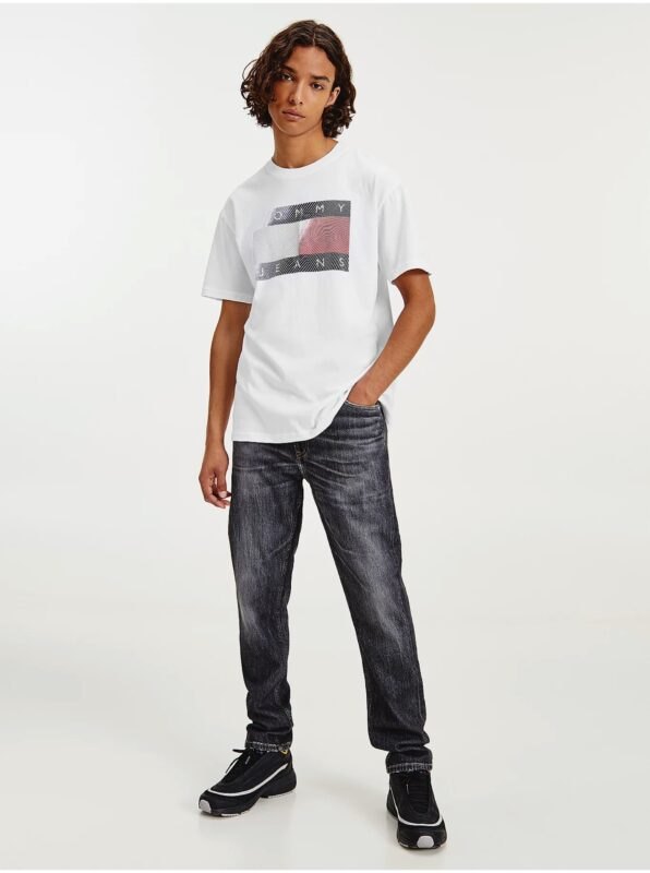 White Men's T-Shirt with Tommy Jeans
