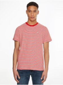 White-Red Striped T-Shirt Tommy Jeans