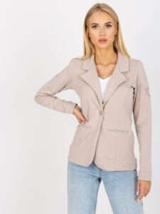 Women's beige cotton jacket with