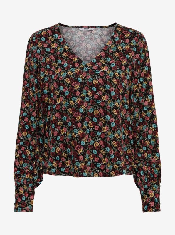 Black Floral Blouse ONLY Sif