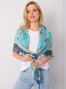 Blue scarf with color