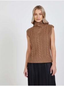 Brown sweater vest VILA Felini