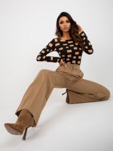 Camel flowing sweatpants with