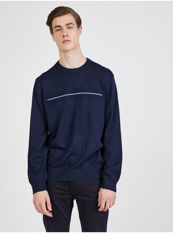 Dark blue men's sweater Armani