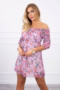 Dress on shoulders with floral pattern