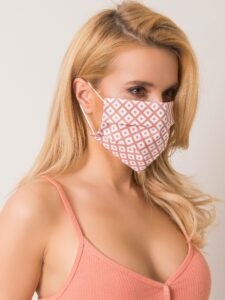 Dusty pink protective mask with