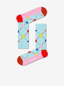 Pink-Blue Patterned Socks Happy Socks Argyle