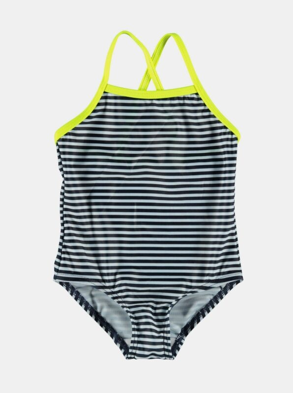 White-Blue Girls Striped One Piece Swimwear name