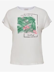 White T-shirt with print ONLY CARMAKOMA