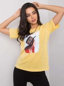 Yellow women's T-shirt with