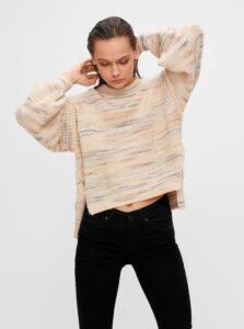 Beige brindle loose sweater . OBJECT