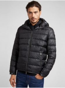 Black Men's Quilted Jacket Guess