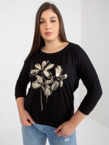 Black blouse plus size with