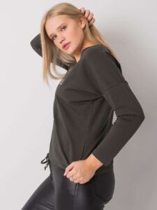 Dark khaki blouse of larger size