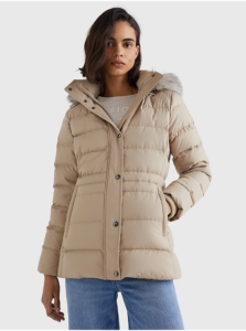 Tommy Hilfiger Beige Down Jacket with detachable