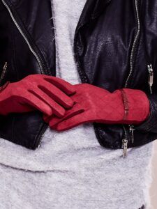 Warm warm gloves with bow