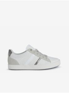 White Women's Leather Sneakers Geox