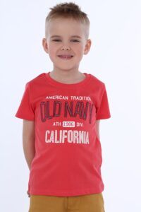 Boys' T-shirt with coral