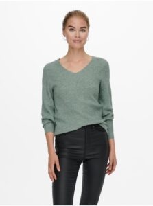Green Ribbed Basic Sweater ONLY
