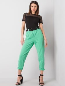 Green women's trousers with